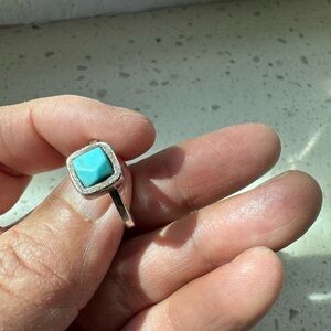 Turquoise and Silver Women's Ring